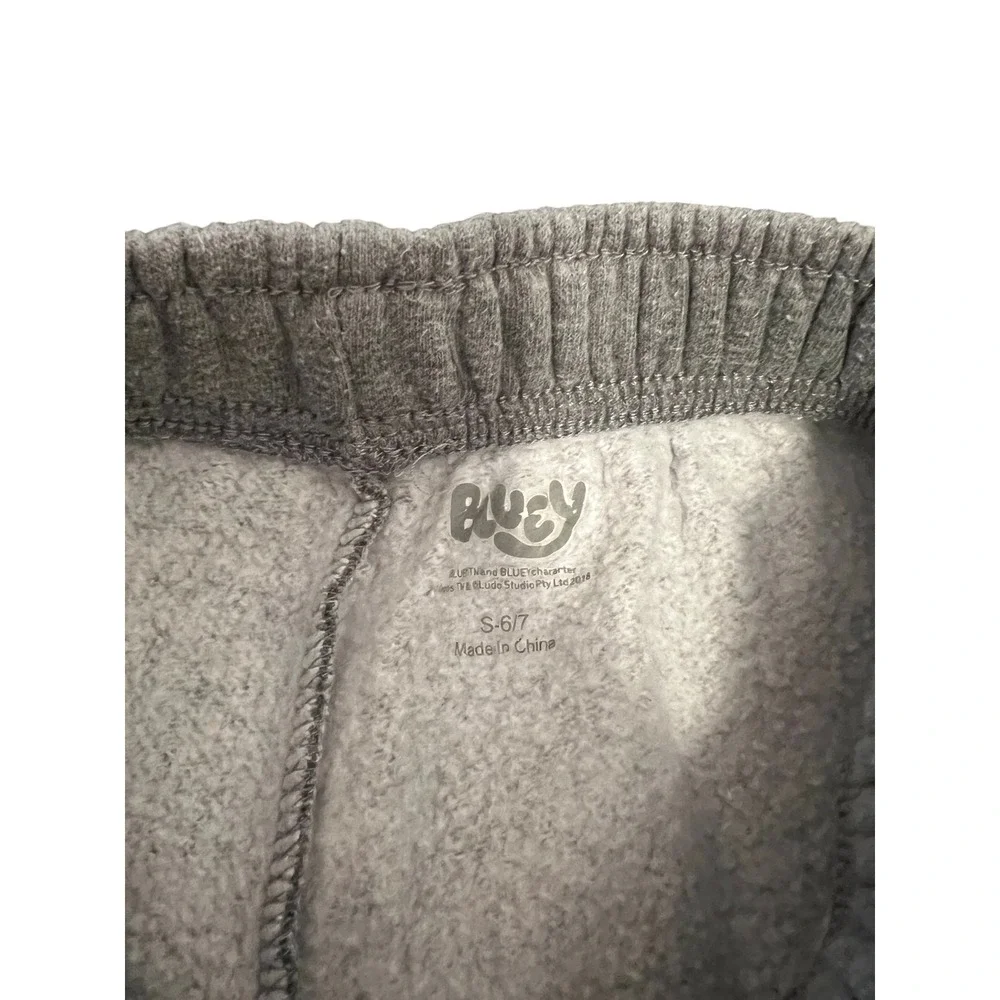 Bluey Christmas Sweatshirt Sweatpants Set Gray‎ Holiday Bingo Kids Size 6/7